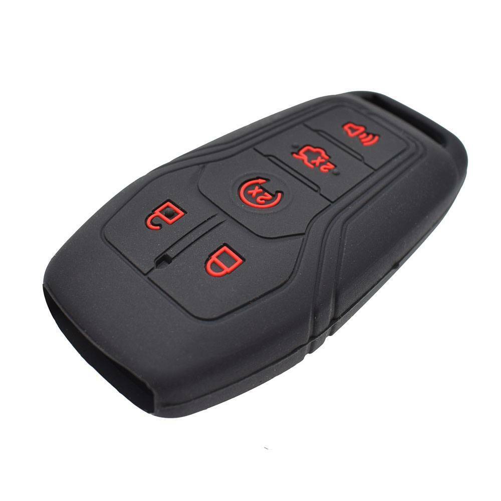 5 Button Silicone Car Key Cover Case For Ford F-150 Mustang Remote Fob Protector