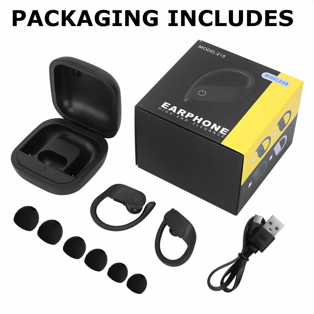 1 set Sweatproof Bluetooth Earphones Wireless Headphones Sport Gym Earbuds with Mic