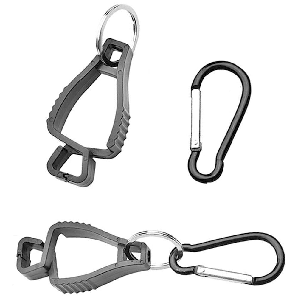 3Pc Glove Clip Clamp Grabber Interlock Carabiner Hook Holder Guard Safety Wo#T