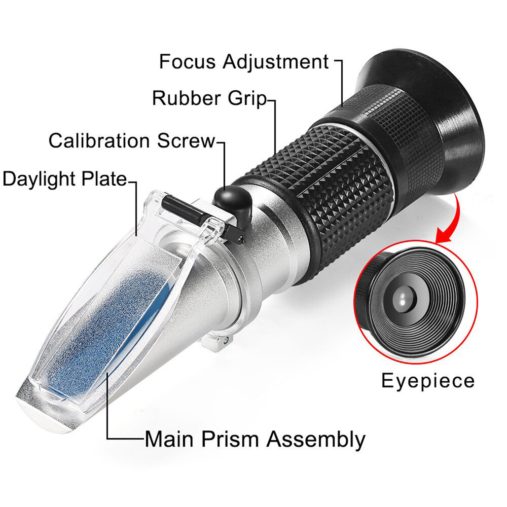 Portable Handheld 0-90% Brix Refractometer Sugar Content Measurement Test Meter