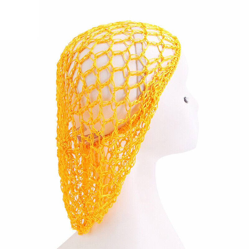 Womens Mesh Hair Net Crochet Cap Solid Hairnet Snood Sleeping Turban Hat Vintage