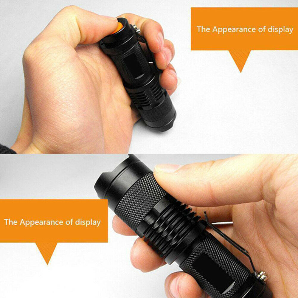 2x UV Ultra Violet LED Flashlight Blacklight Light 395 nM Inspection Lamp Torch