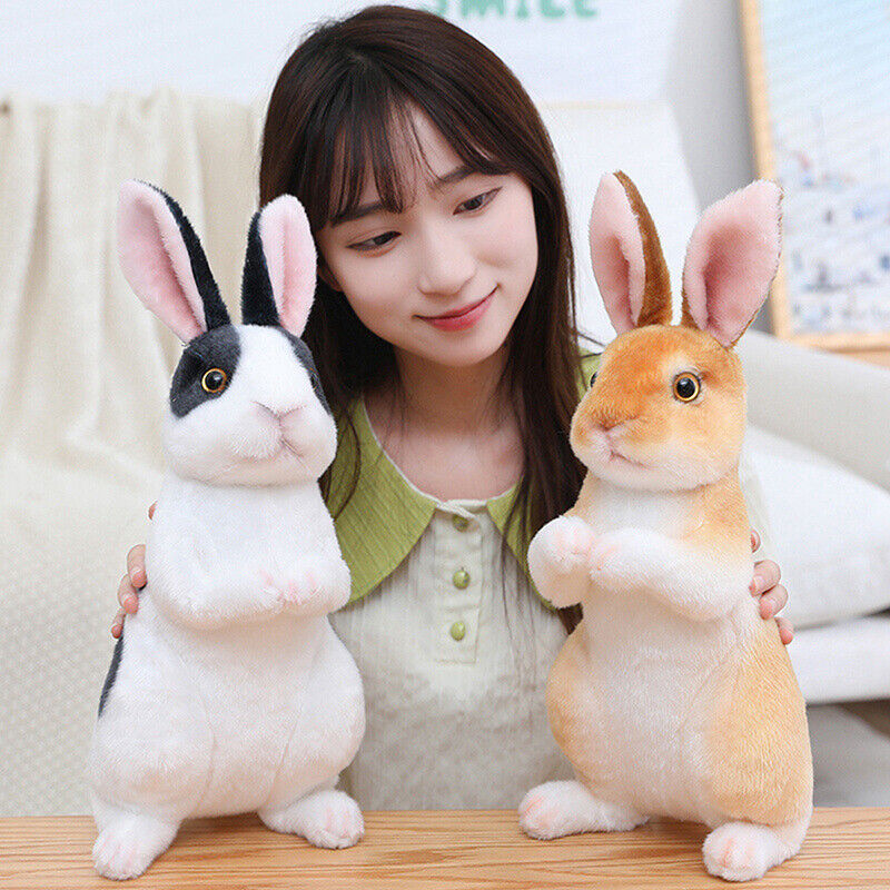 Realistic Rabbit Plush Toy Simulation Animal Doll Toys Kids Girls Birthday