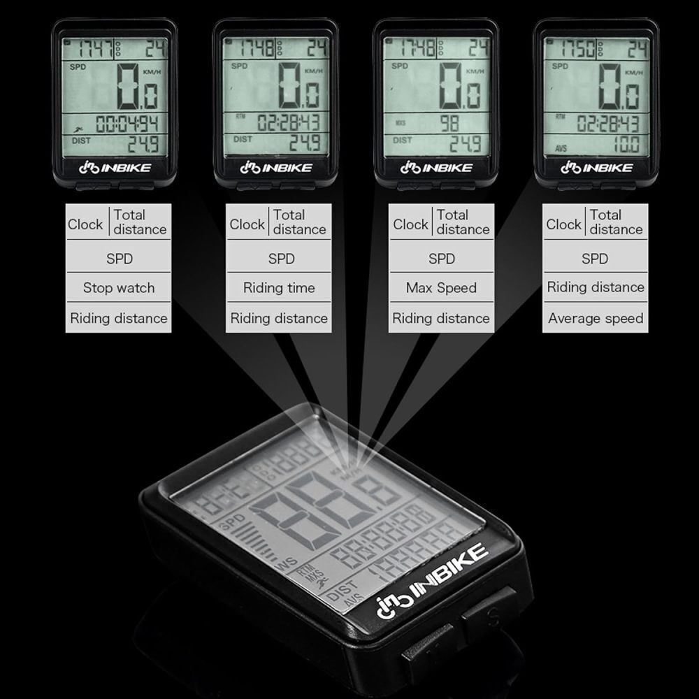 Wireless Cycling Bike Bicycle LCD Cycle Speedometer Computer Odometer Waterproof