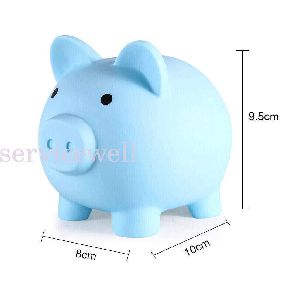 Toy Kids Gift Coin Money Save Openable Box Pig Cash Tin Piggy Bank Plastic Cute