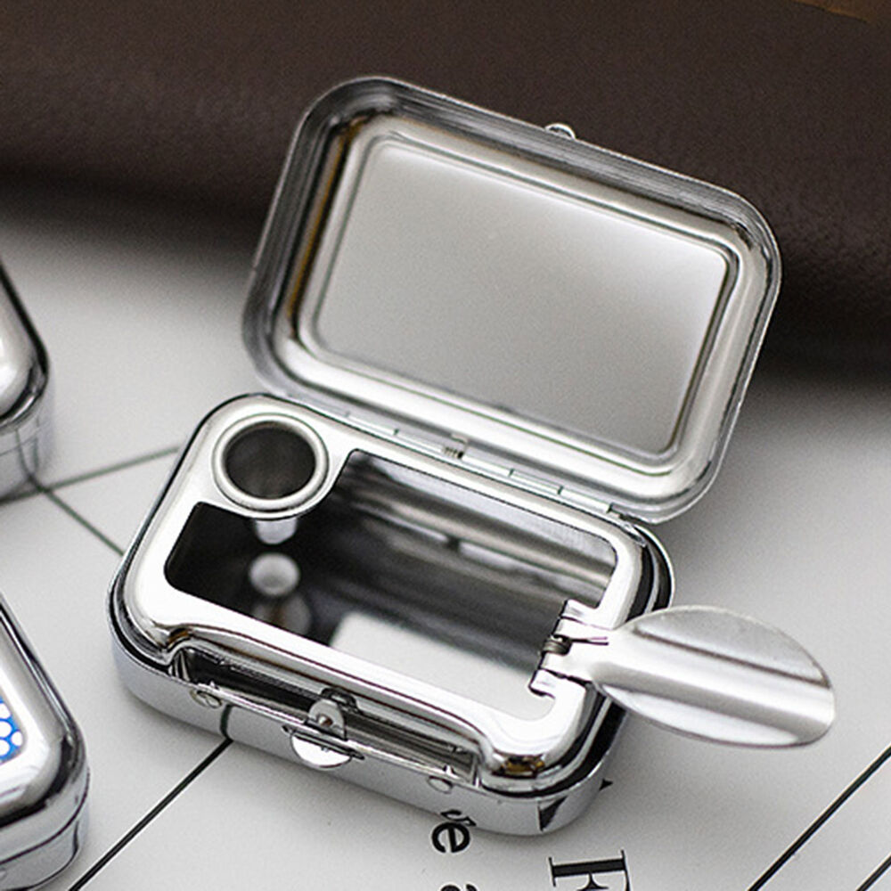 Portable Ashtray Stainless Steel Pocket Ashtray Mini Ashtray with Lid Cigaretbe