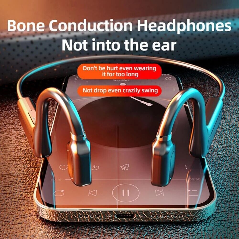 TWS Bone Conduction Sports Headphones Wireless Earphone Bluetooth 5.1 Headset