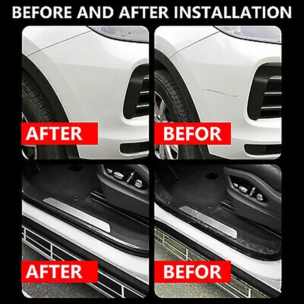 1 x Car Door Carbon Fiber Sticker Body Anti Scratch Protector Sill Scuff Cover Strip