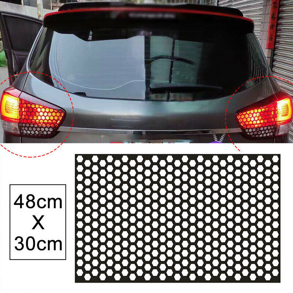 48x30cm Car Accessories Rear Tail Light Honeycomb Sticker Taillight Lamp Cover