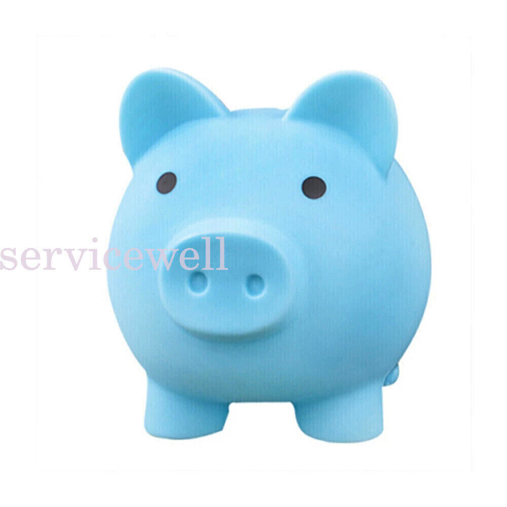 Toy Kids Gift Coin Money Save Openable Box Pig Cash Tin Piggy Bank Plastic Cute