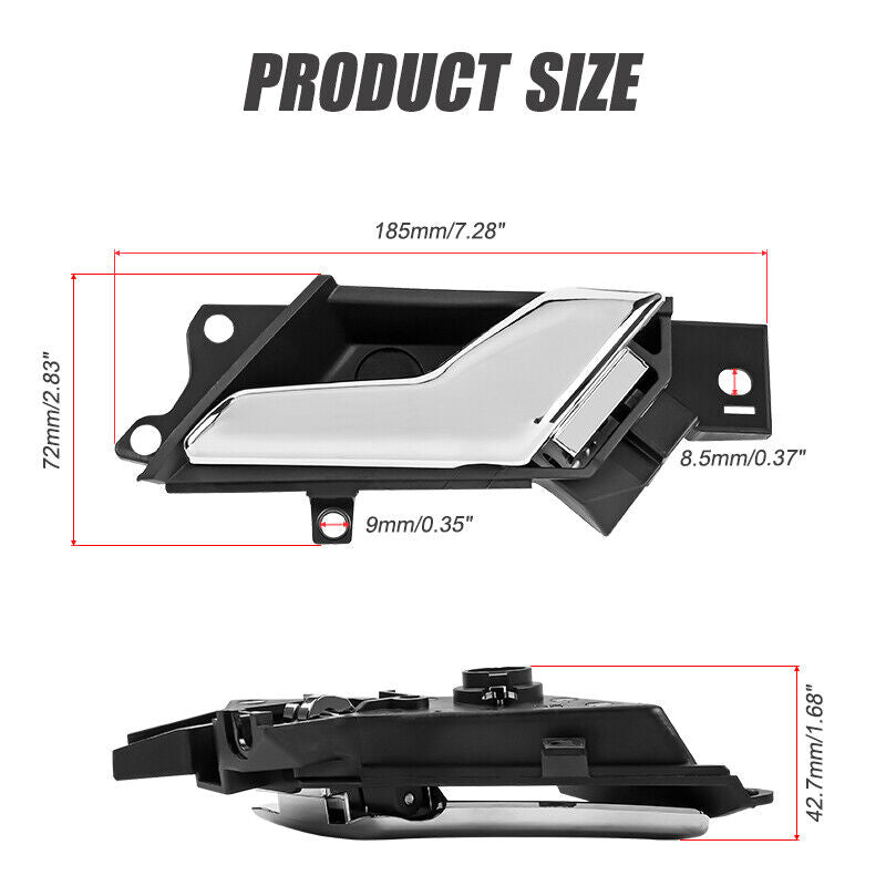 4Pcs Left & Right Inner Door Handle For Holden Captiva 5 Seater 2006-2018 Chrome