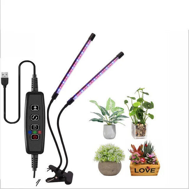 LED USB Plant Grow Light Indoor Growing Lamp Full Spectrum Dimmable 1/2/3/4 Head