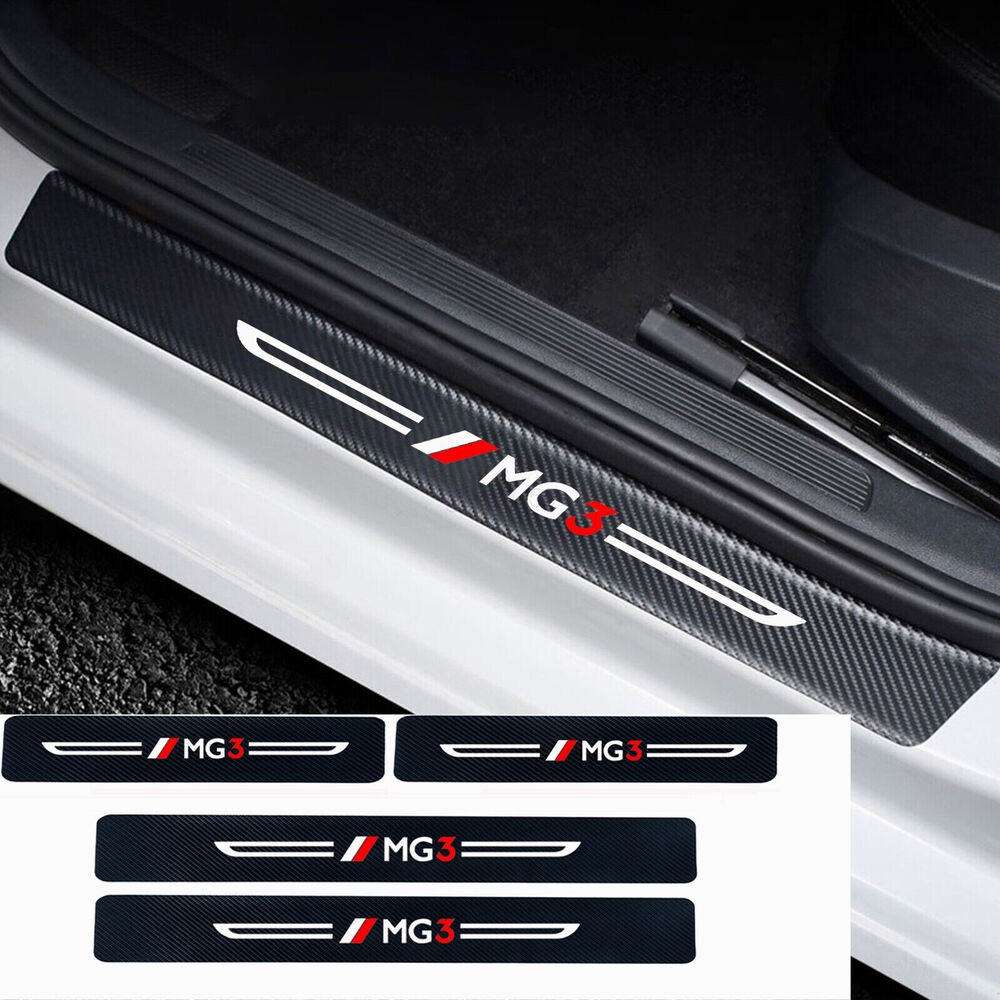 4×  For MG 3 Car Door Plate Sill Scuff Anti Scratch Decal Sticker Protector