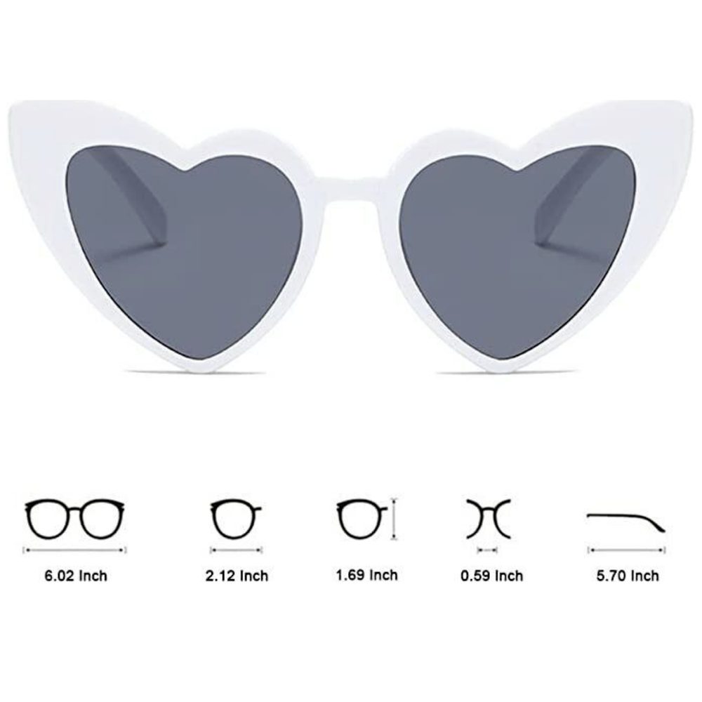 Women LOVE Heart Shaped Sunglasses Retro Gradient Color Lens Eye Glasses