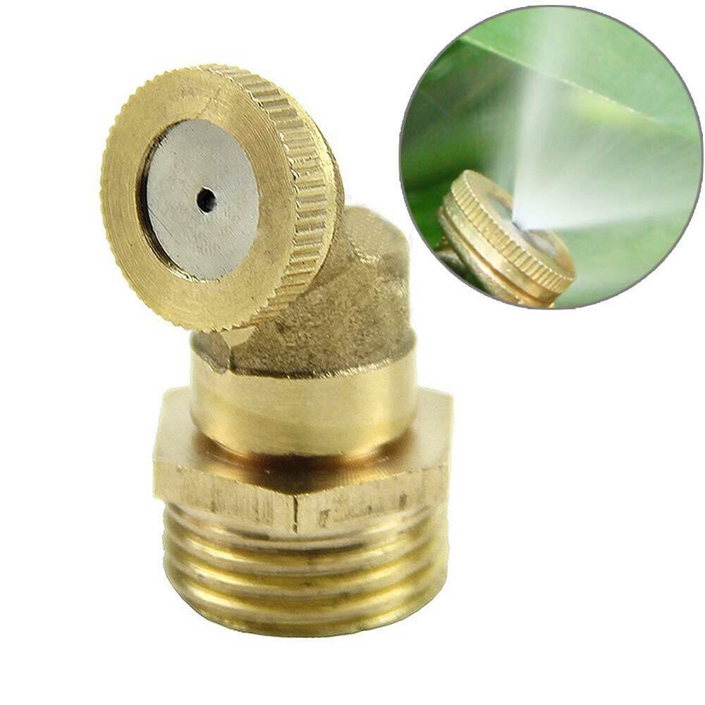 1/2" Brass Hose Connector Spray Misting Nozzle Garden Water Sprinkler Irrigation