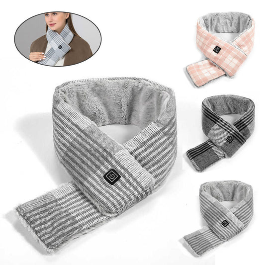 Unisex Electric Shawl Super Warmer Winter Soft Heated Scarf Neck USB #T