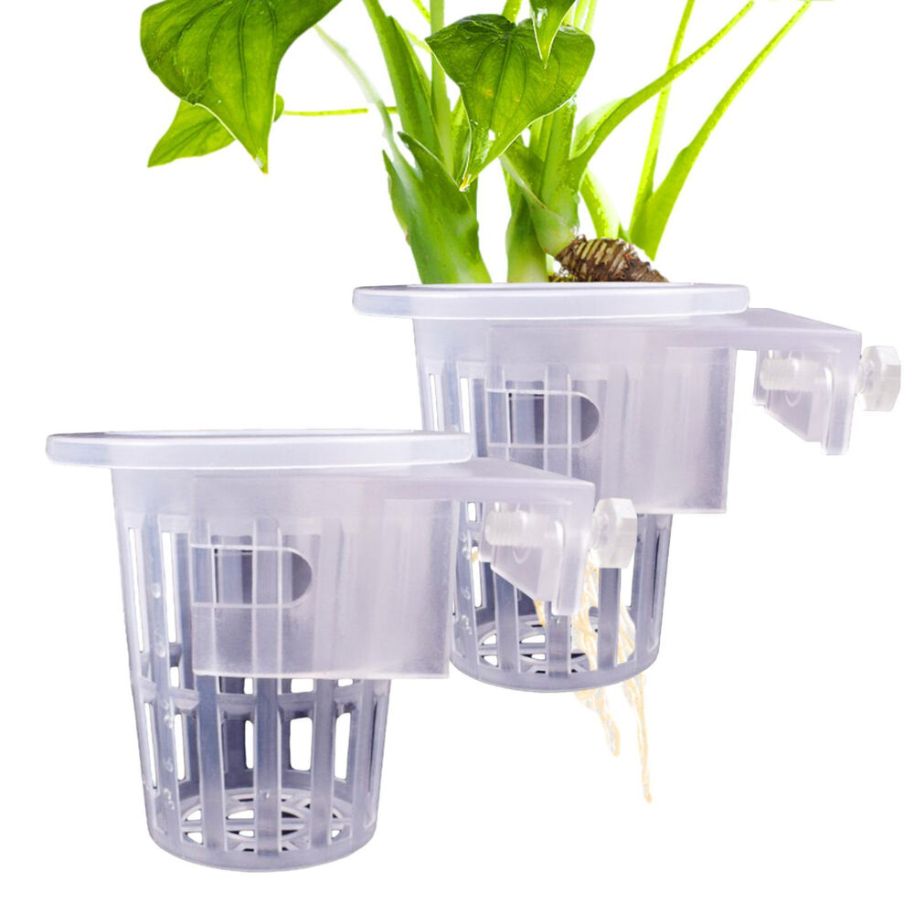 4 X Aquarium Plant Holder Fish Tank Plant Pot With Holes Aquatic Plant