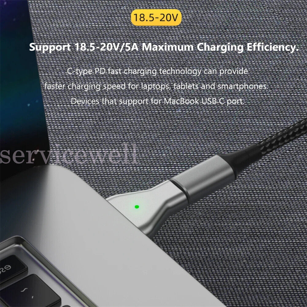 USB C Adapter Type-C PD Power Fast Charging Converter For Magsafe2 Magnetic