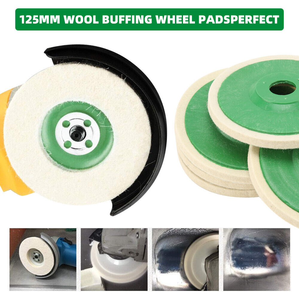 10X Wool Buffing Disc 4" Finishing Wheel Polishing Pads Buffer for Angle Grinder