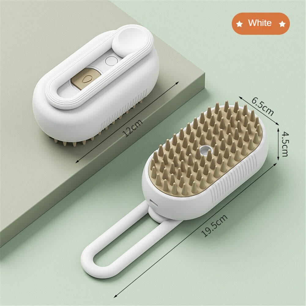 3 In 1 Pet Steam Brush Pet Electric Spray Massage Comb Cat Dog Hair Removal Comb