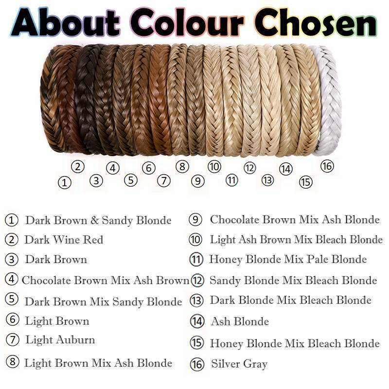 Women Braided Synthetic Plait Plaited Elastic Hair Accessories Band Headband