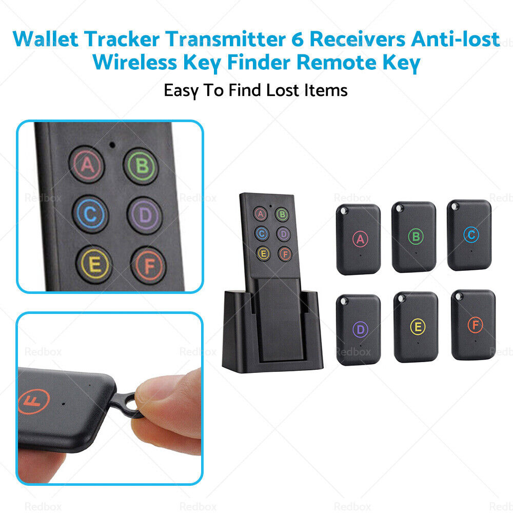 Key Finder Transmitter 6 Receivers Anti-lost Wireless Wallet Tracker Remote Key