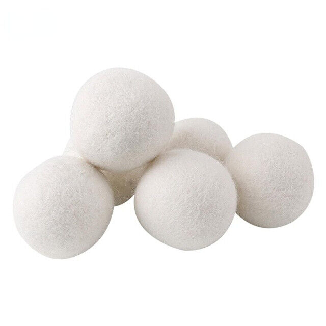 6pcs 6cm Reusable Wool Dryer Balls Drying Fabric Softner Clothes Wrinkles Reduce