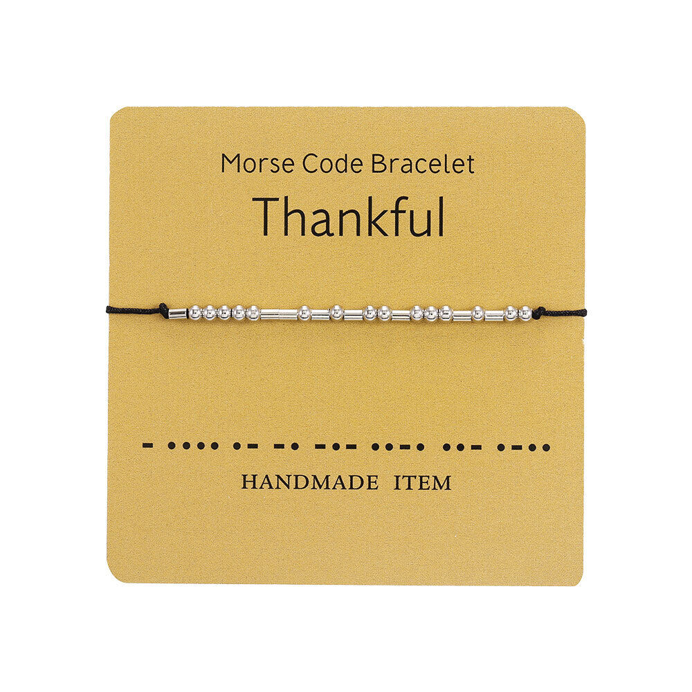 Morse Code Secret Hidden Message Best Bitches Friendship Couple Bracelet Gift