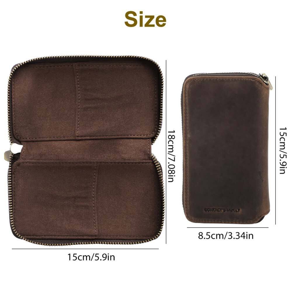 Watch Display Box Leather Travel Case Jewelry Storage Pouch Portable Zipper Bag