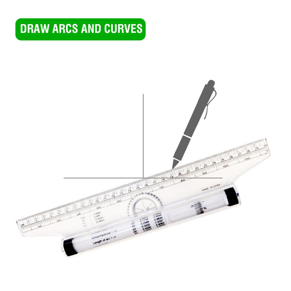 NEW Rolling Pusher Student Design Drawing Roller Ruler Angle Parallel Drawing Ru