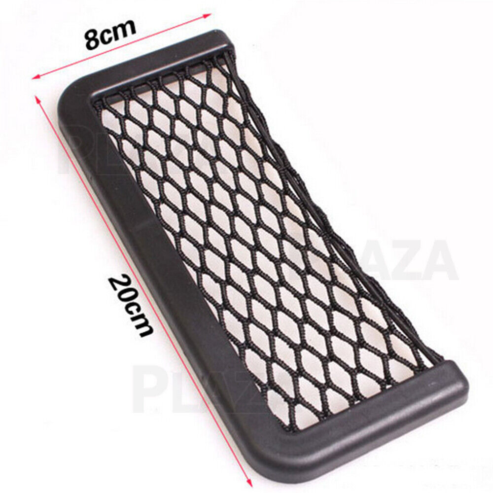 2x Car Net Storage Holder Adhesive Pocket Phone Mesh Organiser Sunglasses Pouch