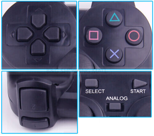 Wired Game Controller Dual Vibration Gamepad For PlayStation 2 PS2 TV Box