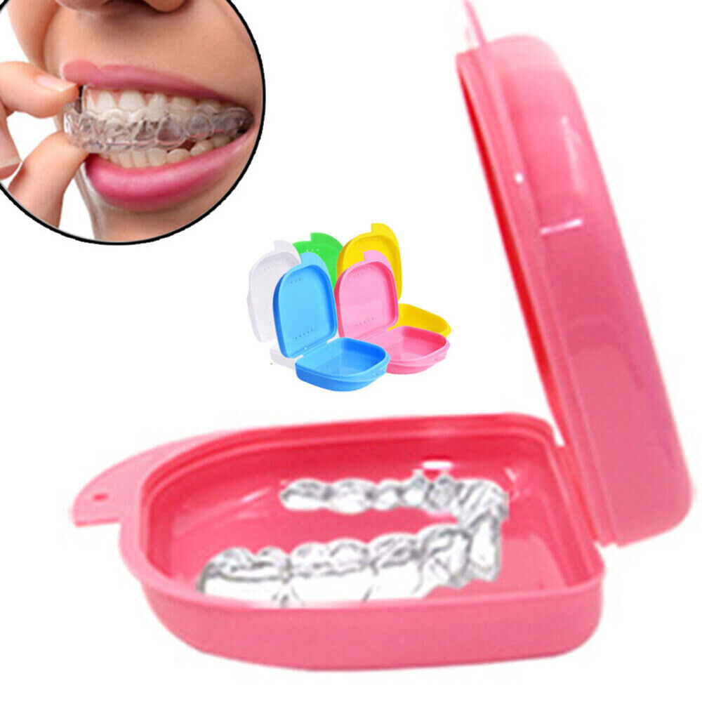 4pcs Orthodontic Retainer Box Sport Mouth Case Dental Denture Teeth Guard Storage