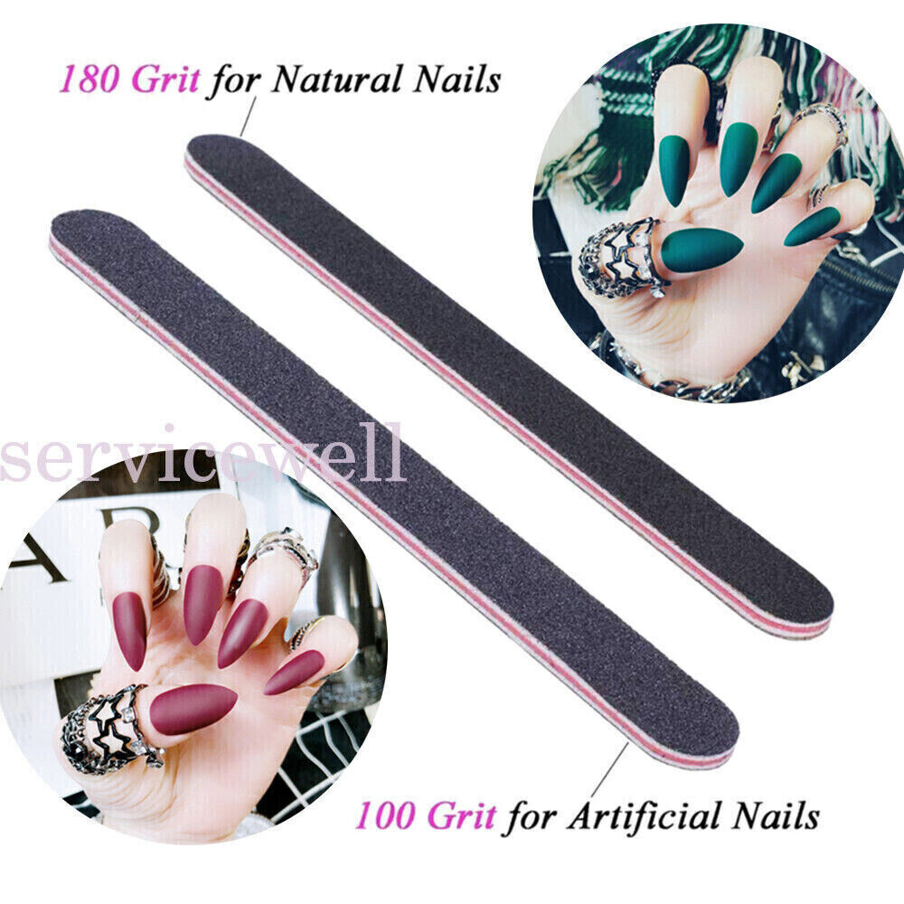 Professional Nail File Sanding Buffer100/180 Grit Manicure Art Pedicure Salon10x