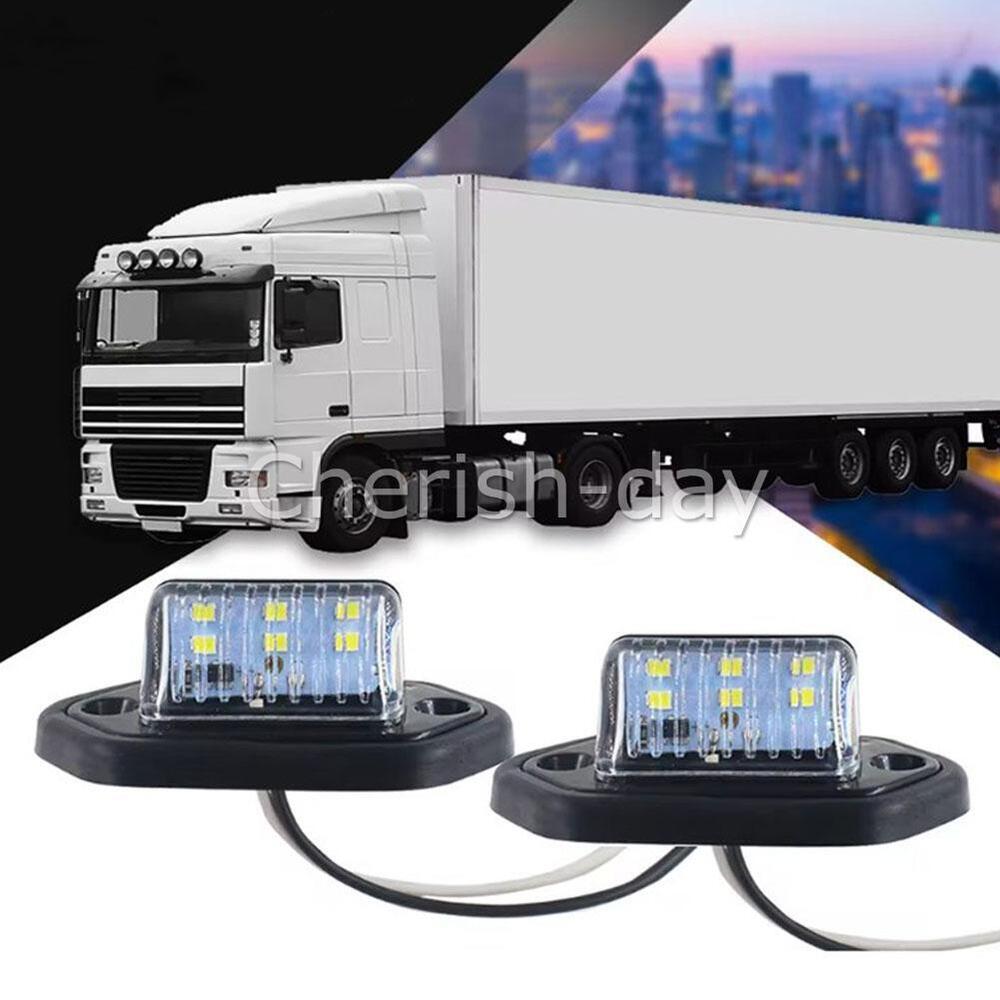 10X 6-LED License Number Plate Light Side Lamps Truck SUV Trailer Lorry 12V 24V