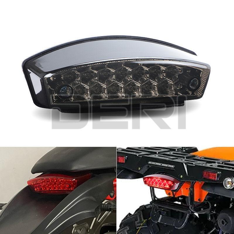 Universal Motorcycle Tail Brake Light Number License Rear Stop Running Lamp 12V