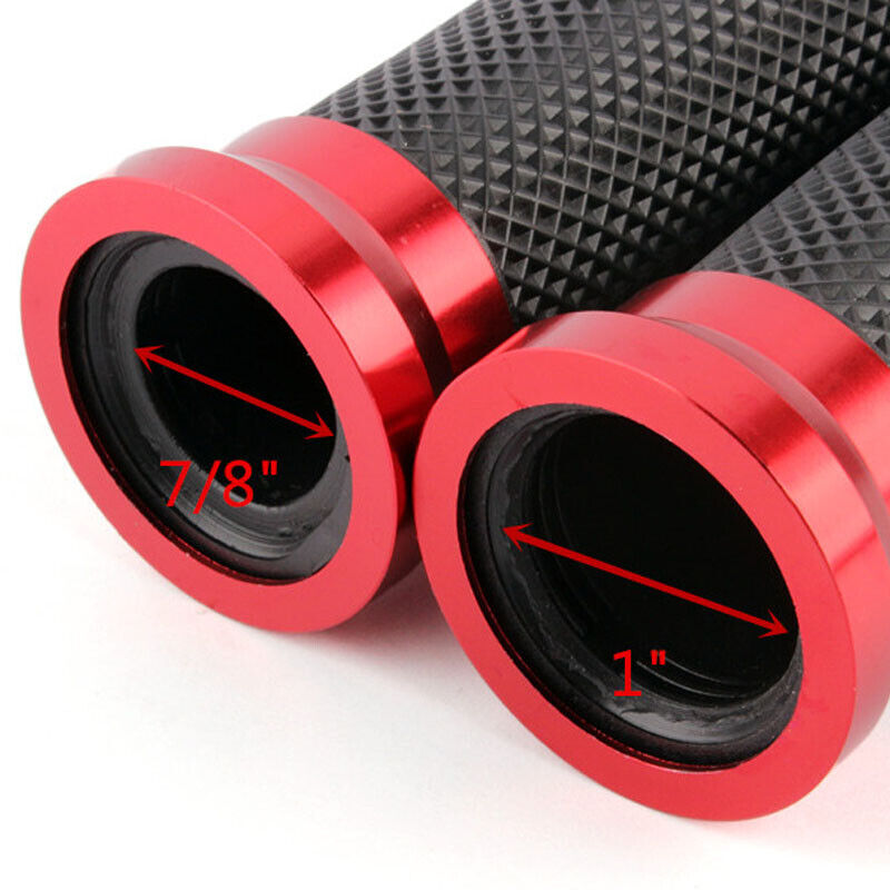 Motorcycle 7/8" Red Handlebar Hand Grips For Honda CBR600 f4i CBR600RR CBR929RR