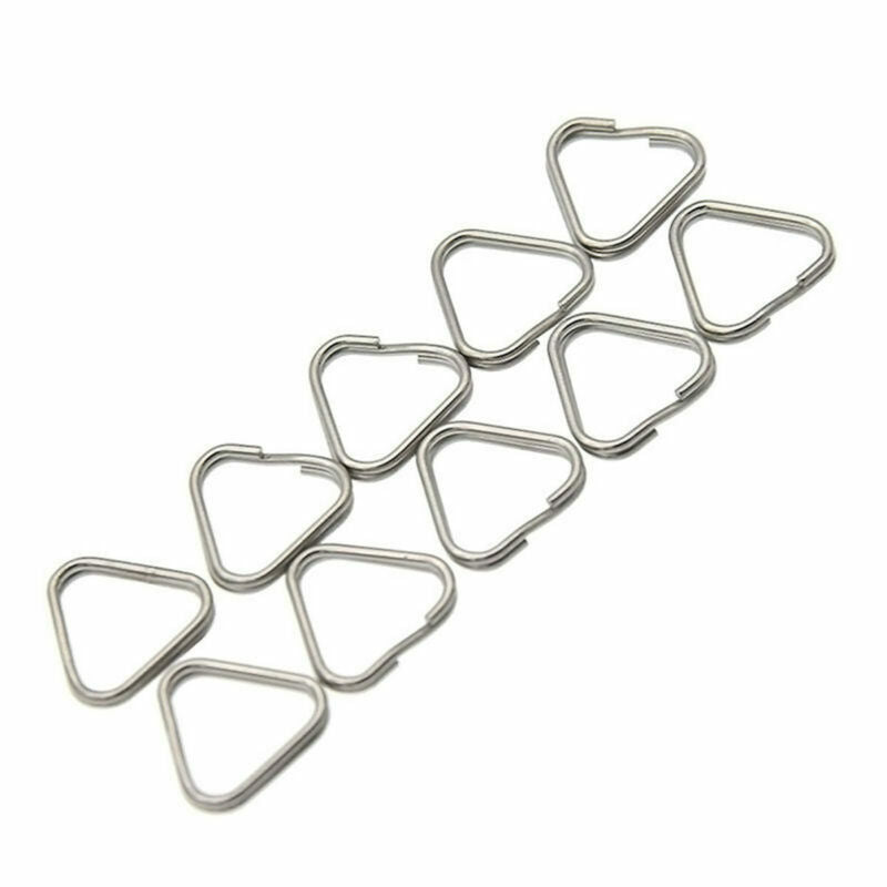 50pcs Metal Triangle Rings Split Camera Strap Hook Replacement Parts