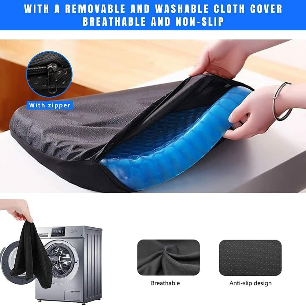 Honeycomb Breathable Gel Seat Cushion Mat for Pressure Relief Back Tailbone Pain