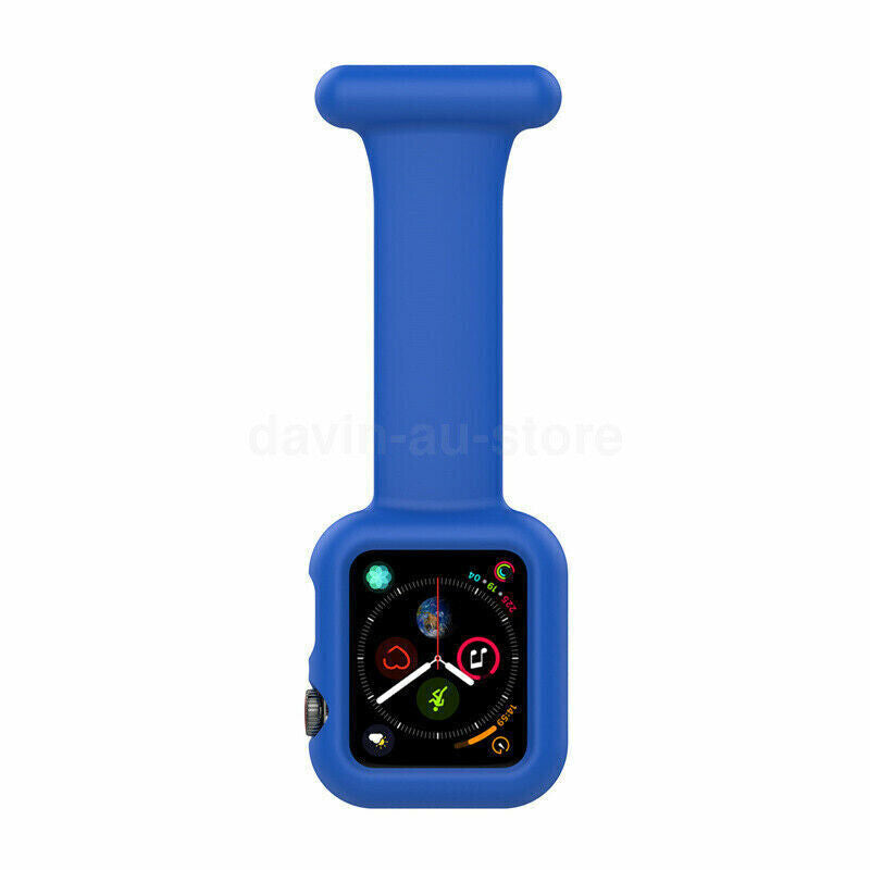 For Apple Watch 7 6 SE 5 4 3 2 1 Silicone Strap Band+Case Fob For Nurses Doctors