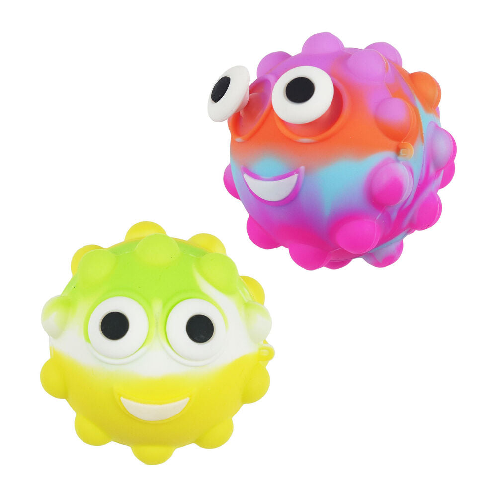 3x Stress Balls Fidget Toys for Kids Adults Push it Pop 3D Popper Sensory Gifts