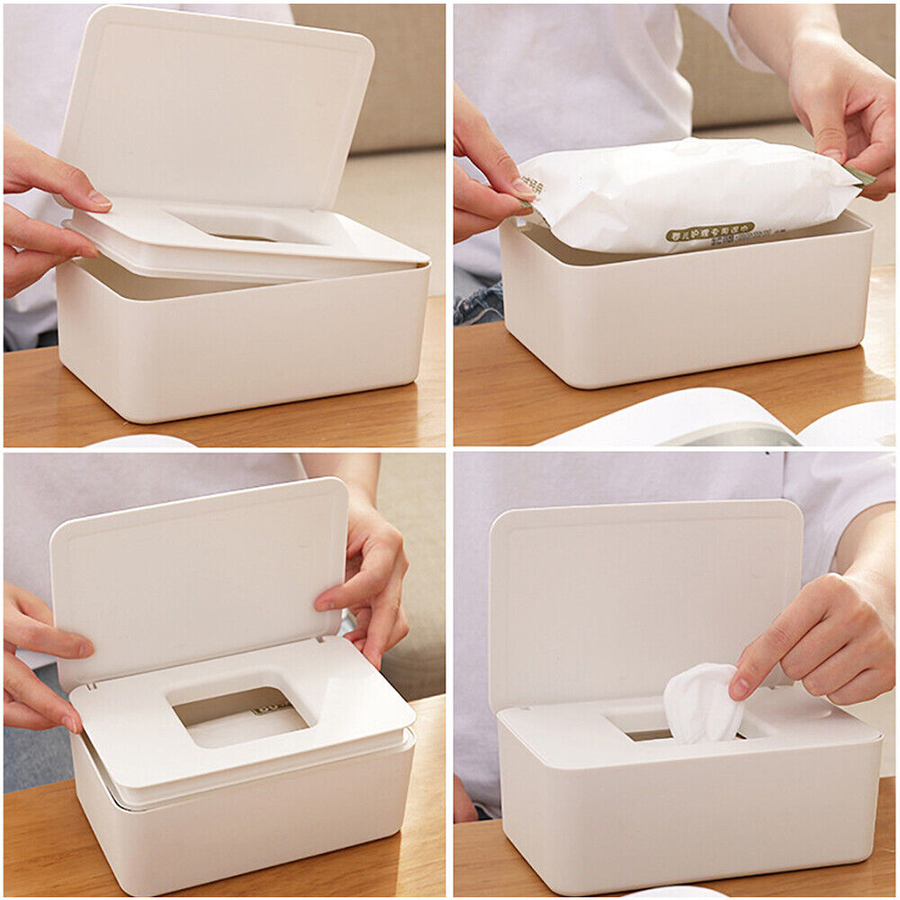 Tissue Box Cover Dispenser Paper Storage Holder Table Napkin Case Organizer Box