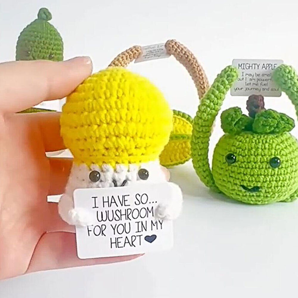 Handmade Green Smiling Stuffed Friendship Emotional Support Pickle Kids Adult #T