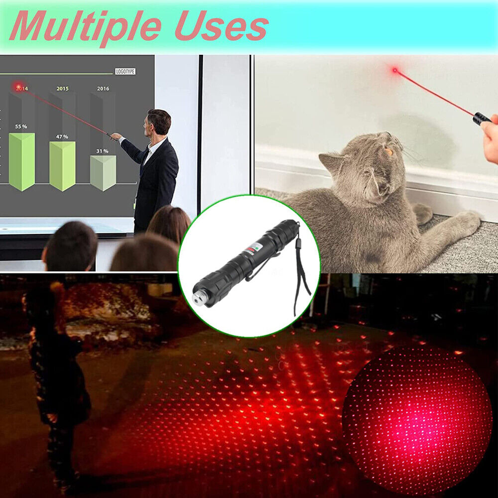 5000m Red Green Laser Pointer Pen Light USB Rechargeable Visible Lazer Torch Pen