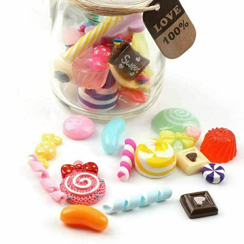 30x Candy Colorful Cute Bead Resin Charms Pendant DIY Handmade Jewelry Making