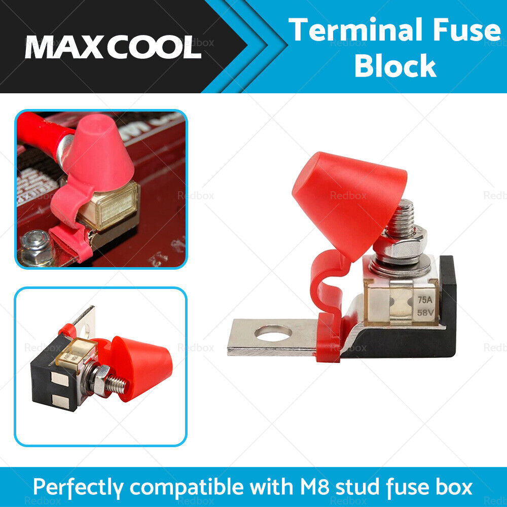 M8 TERMINAL FUSE BLOCK STUD 8mm 75A 58V waterproof fuse box with cooling holes