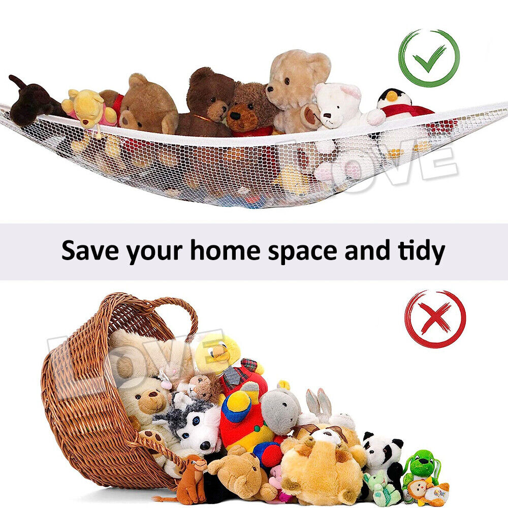 Toy Hammock Soft Large Mesh Net Bedroom Nursery Storage Toys Teddy Bear Children