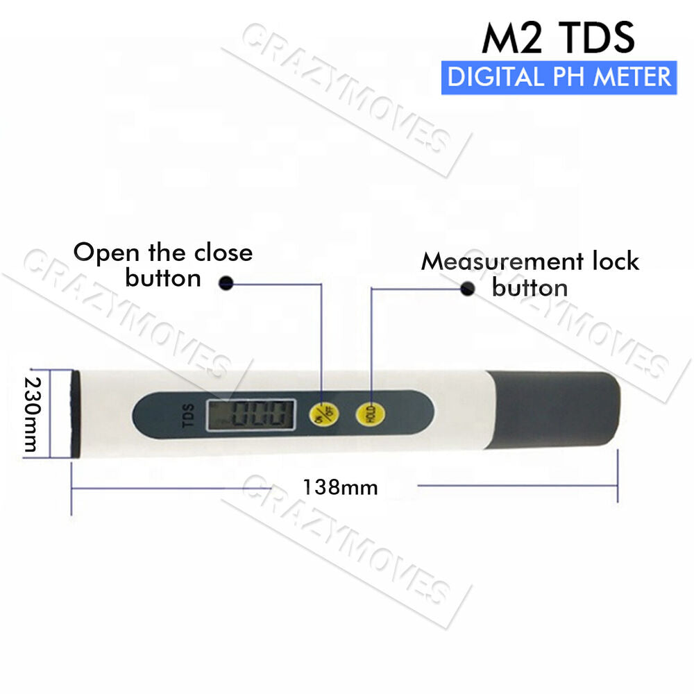 PH TDS Meter Digital Tester Pen Aquarium Pool SPA Water Quality Monitor