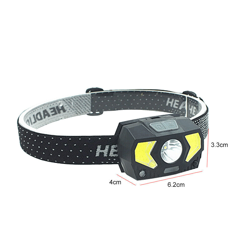 LED Head Torch Headlight Camping Fishing Headlamp USB Rechargeable Waterproof