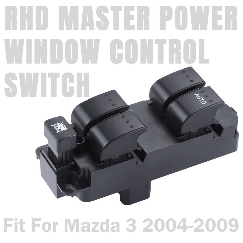 Right Driver Master Power Window Control Switch For Mazda 3 BK 4 Buttons 2004-09